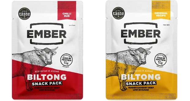 Meat snacking brand Ember Snacks launches into Booker